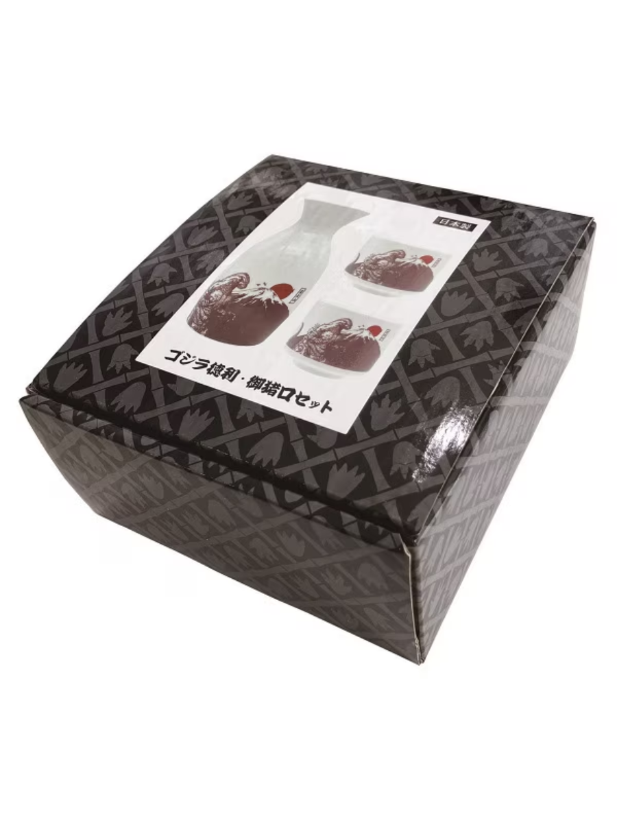 Toho Godzilla Sake Tokkuri and Ochoko Ceramic A Set – HARUYAMA