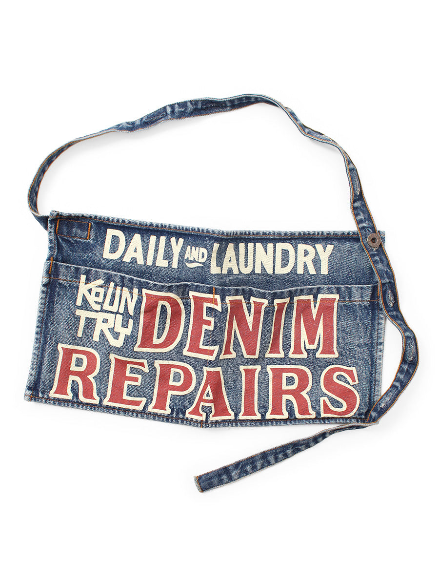 Kapital 13oz Denim Distressed Short Apron (DENIM REPAIRSpt) – HARUYAMA
