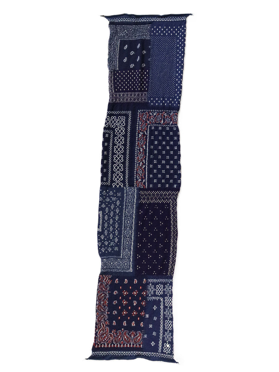 Kapital felted wool bandana patchwork HAPPY scarf muffler – HARUYAMA