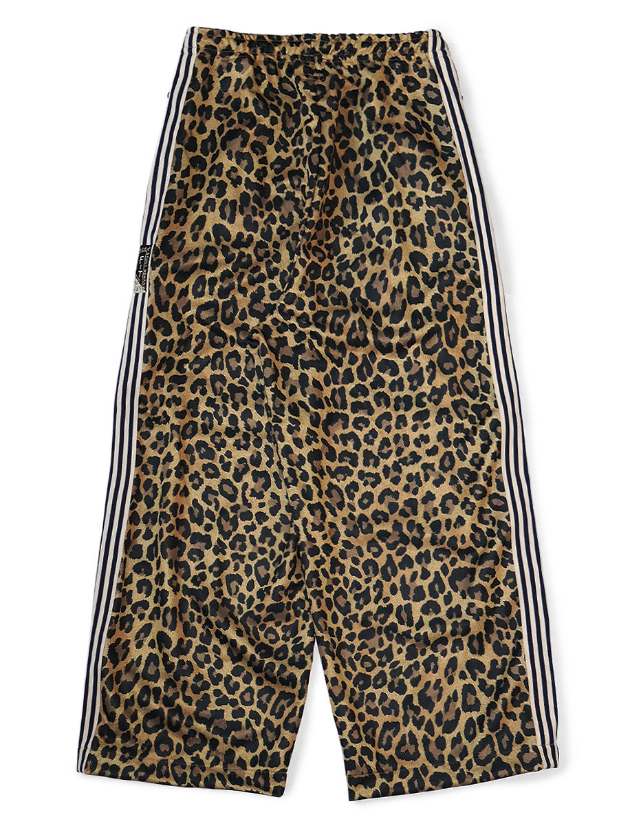 Kapital Stuntman Woman Baggy Track Pants in Smooth Jersey Leopard