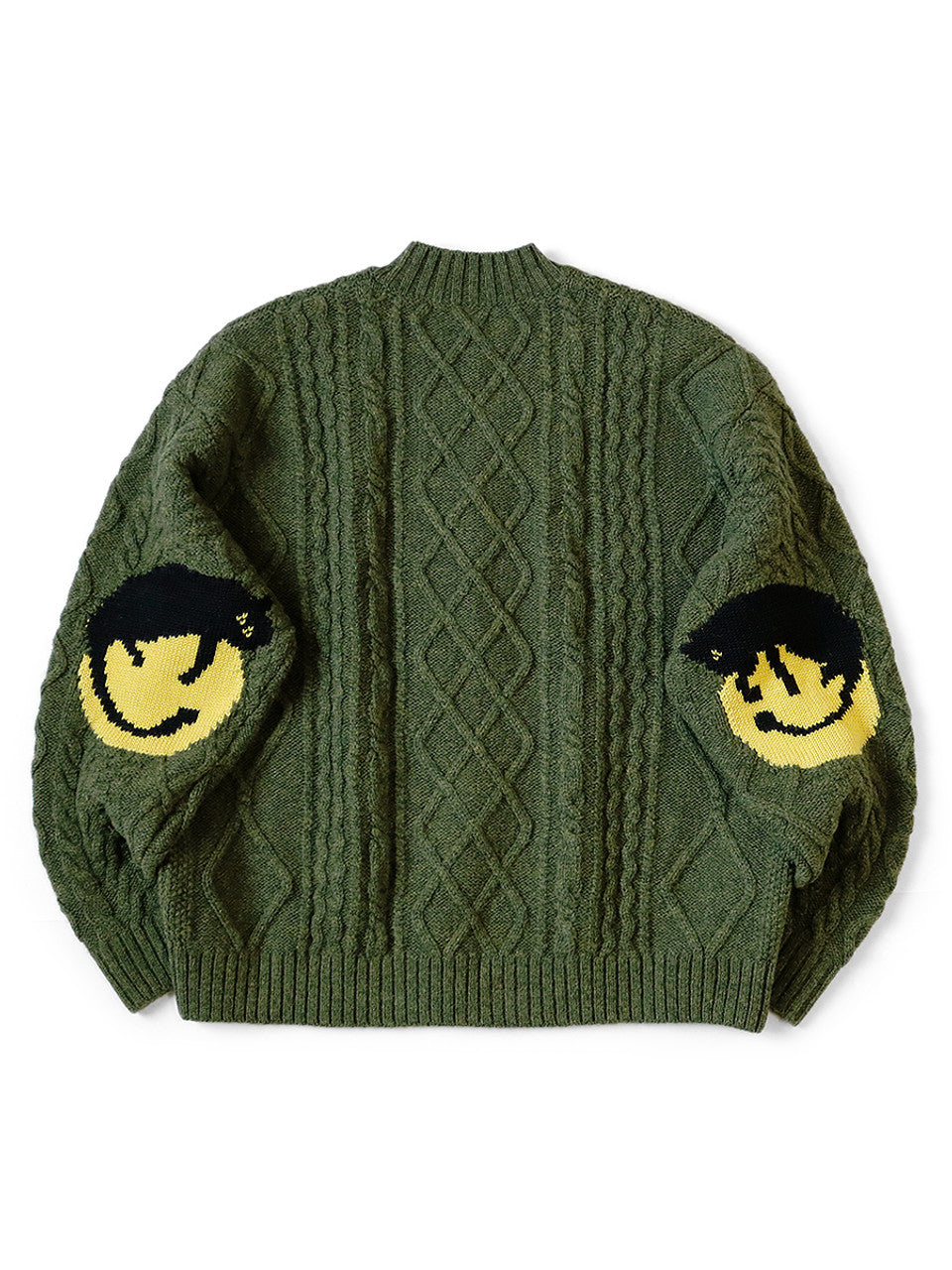 Kapital 5G Wool Cable Knit Elbow CATPITAL Crew Sweater – HARUYAMA