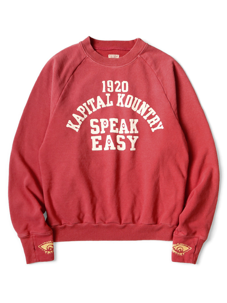 Kapital fleece raglan crew sweatshirt (SPEAKEASY College pt