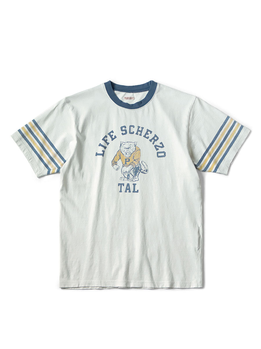 トップス Kapital 20 Tenjiku Ringer T-Shirt Life KAPITAL 20/-Tenjiku Ringer T-Shirt | White | SVD