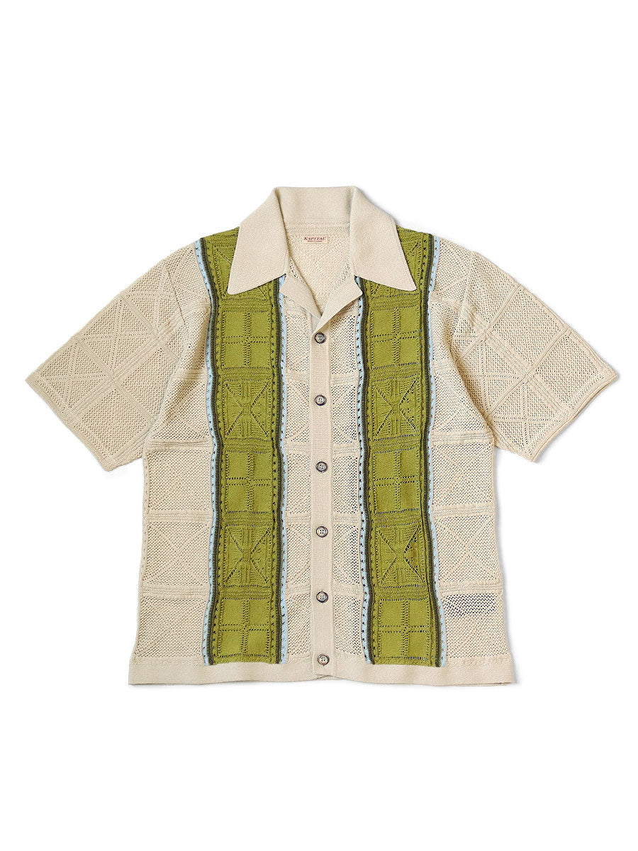 Kapital 12G Crochet Knit Tennessee Aloha Polo Tee – HARUYAMA