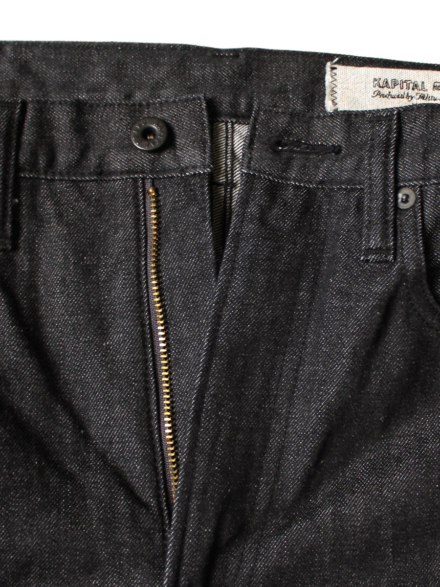 Kapital 14oz Black Denim 5P Monkey TH (Zip) Pants – HARUYAMA