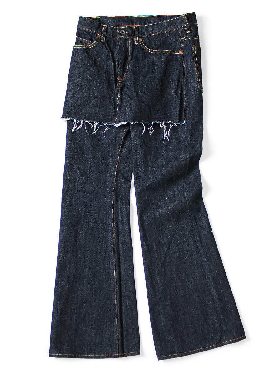 [完売品]ALLCAPO COATING LONG FLARE PANTS Kapital 14oz Denim 5P APRON-SKOUSER Flare pants – HARUYAMA