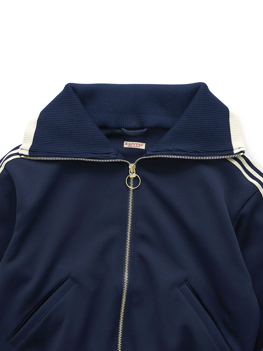 kapital スムースジャージ サイズ1 ネイビー Kapital Smooth Jersey Cropped Track Jacket (Banner Stripe) – HARUYAMA