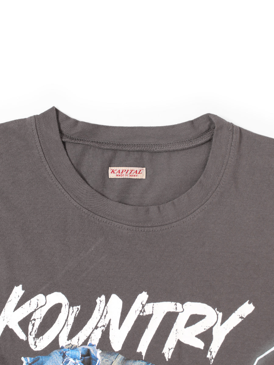 Kapital 20/- Jersey Crew Neck T-shirt (Denim Face Print) – HARUYAMA
