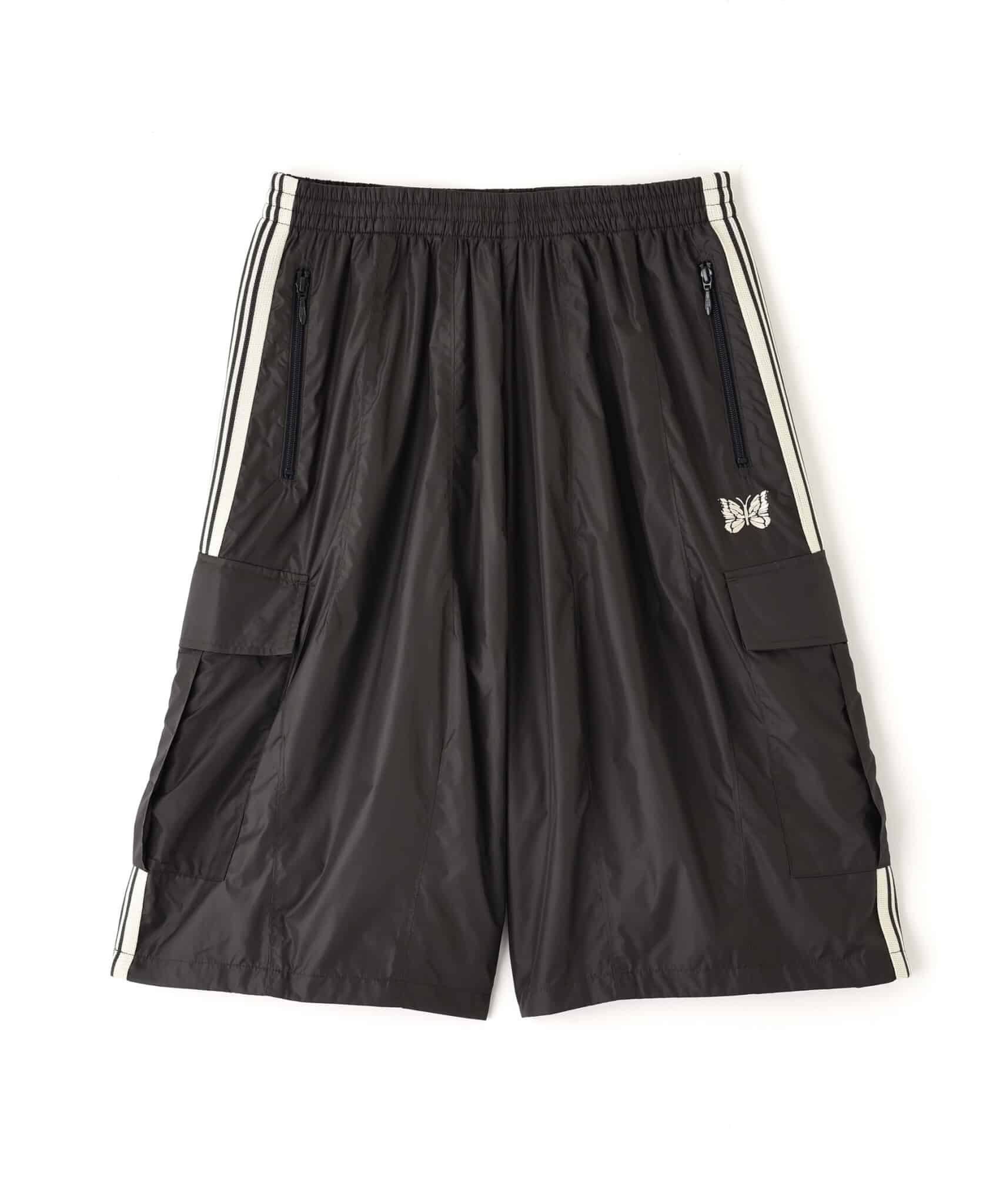 Needles BDU H.D. Nylon Track Shorts LHP Exclusive Pants charcoal