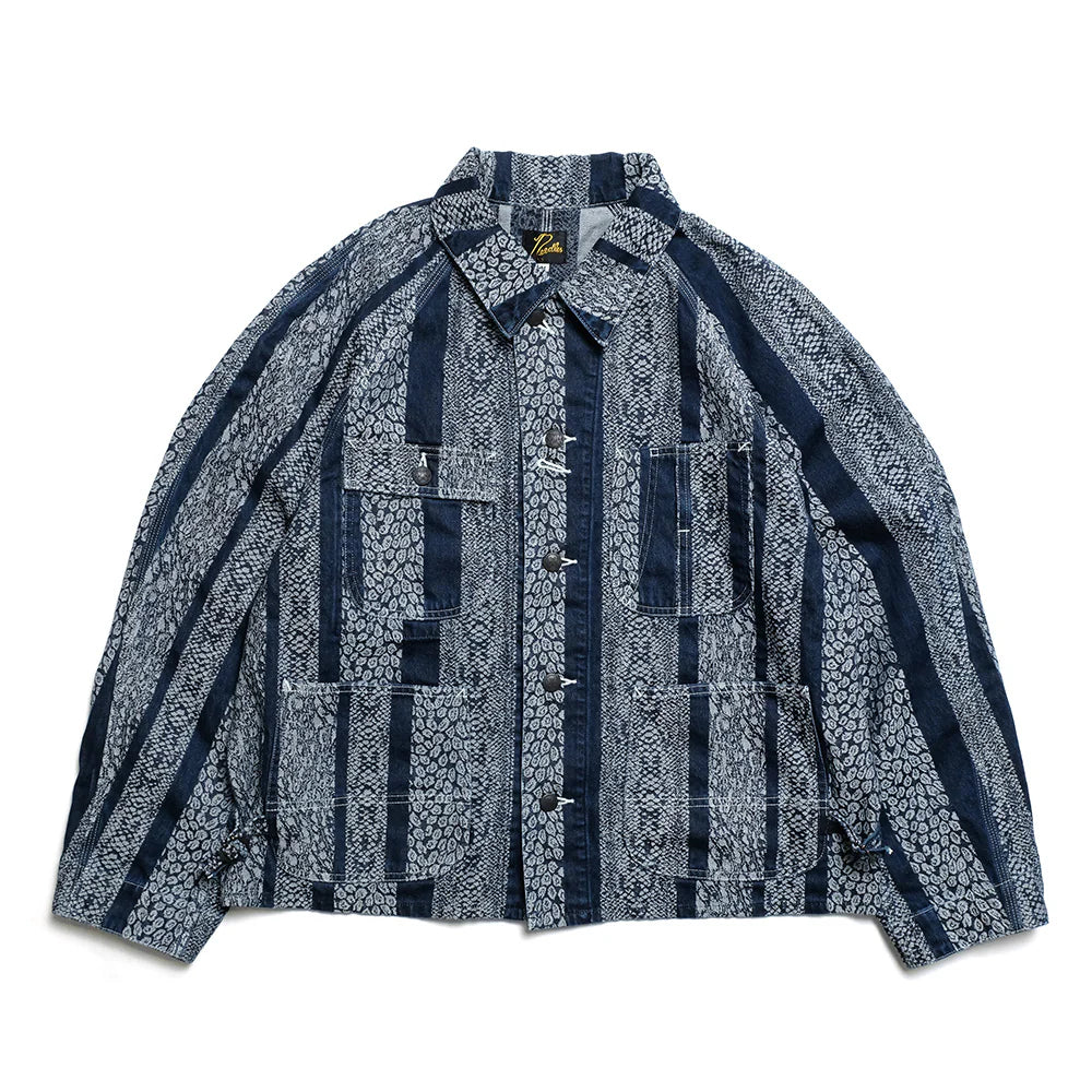 NEEDLES COVERALL 10OZ DENIM PYTHON JACQUARD Coverall – HARUYAMA