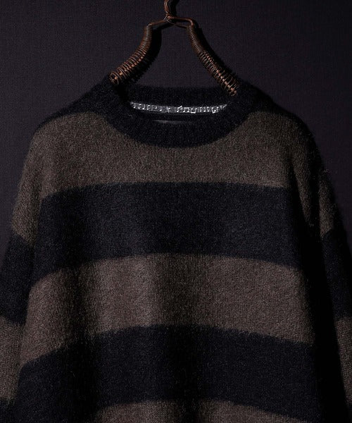 Number Nine Striped Mohair Knit Pullover