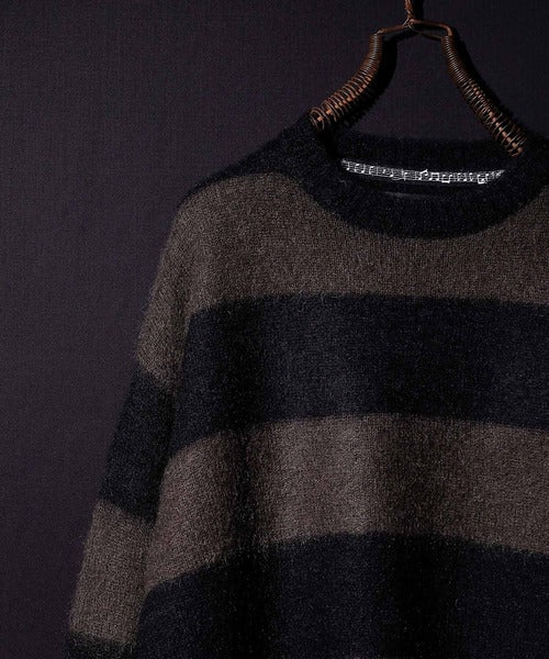 Number Nine Striped Mohair Knit Pullover