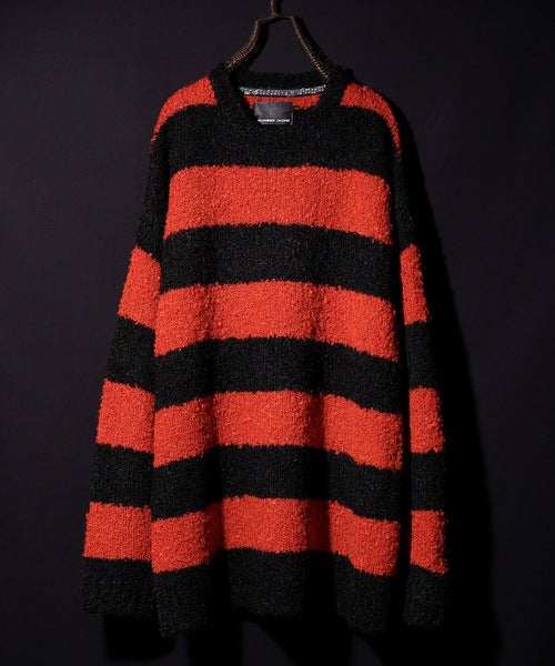 Number Nine Alpaca Striped Knit Big Pullover