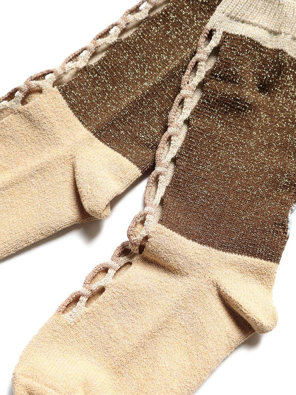 Kapital 96 TUGIHAGI pattern punching lace socks _

K2106XG563