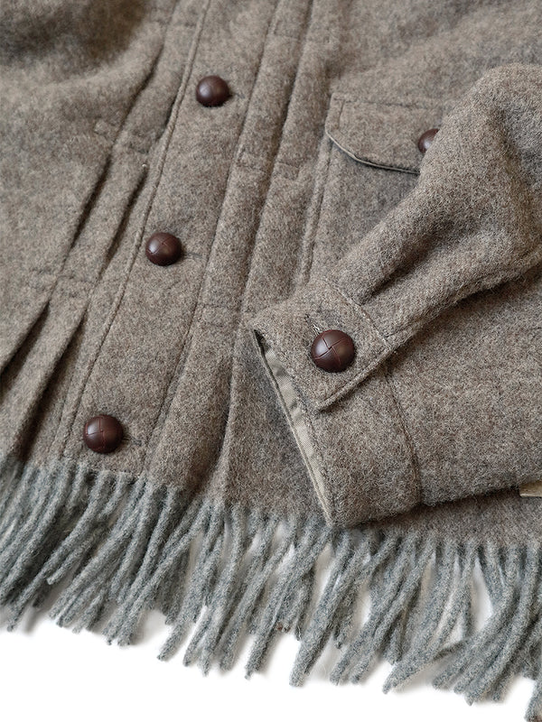 Kapital Herringbone wool fringe 1ST JKT Jacket
