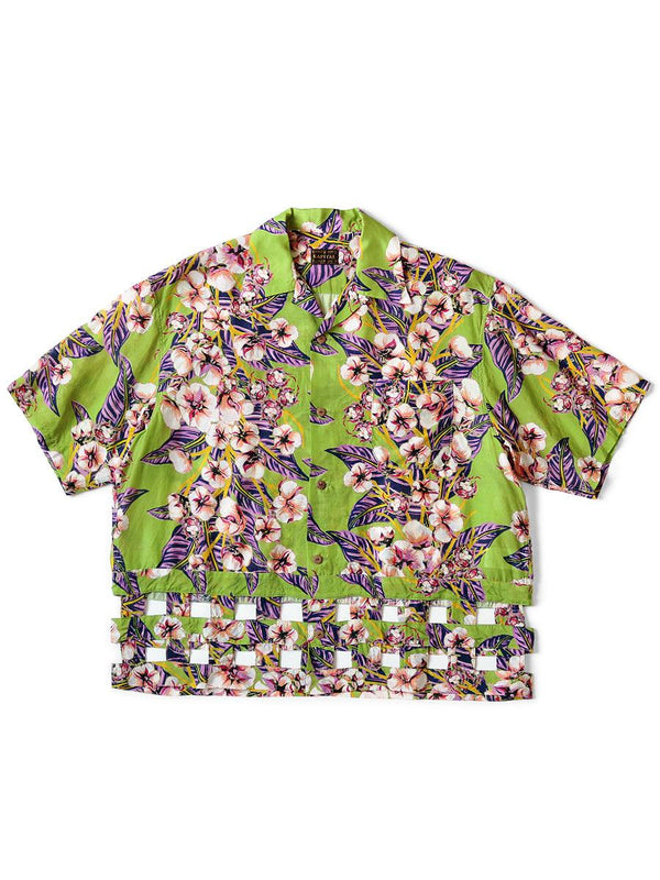 Kapital Silk rayon cotton flower pattern wind pen aloha shirt (short sleeves) K2205SS112
