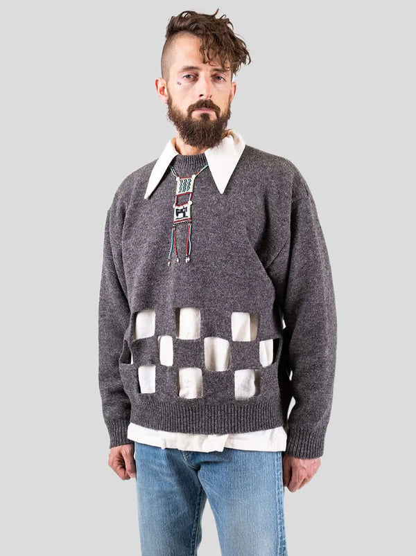 Kapital 7G Wool Windpen BIG Crew Sweater