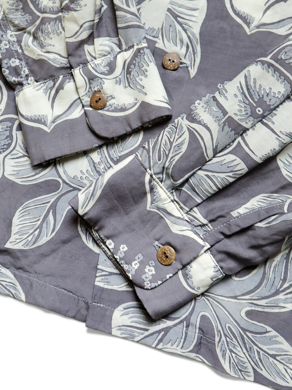 Kapital Silk rayon KOCHI & ZEPHYR Anemone pt Rangle collar open collar shirt(long sleeve)