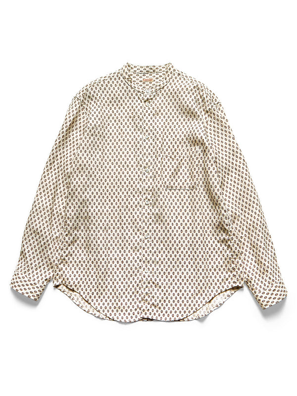 Kapital Linen Chima Crest Stand Shirt (Long Sleeve)