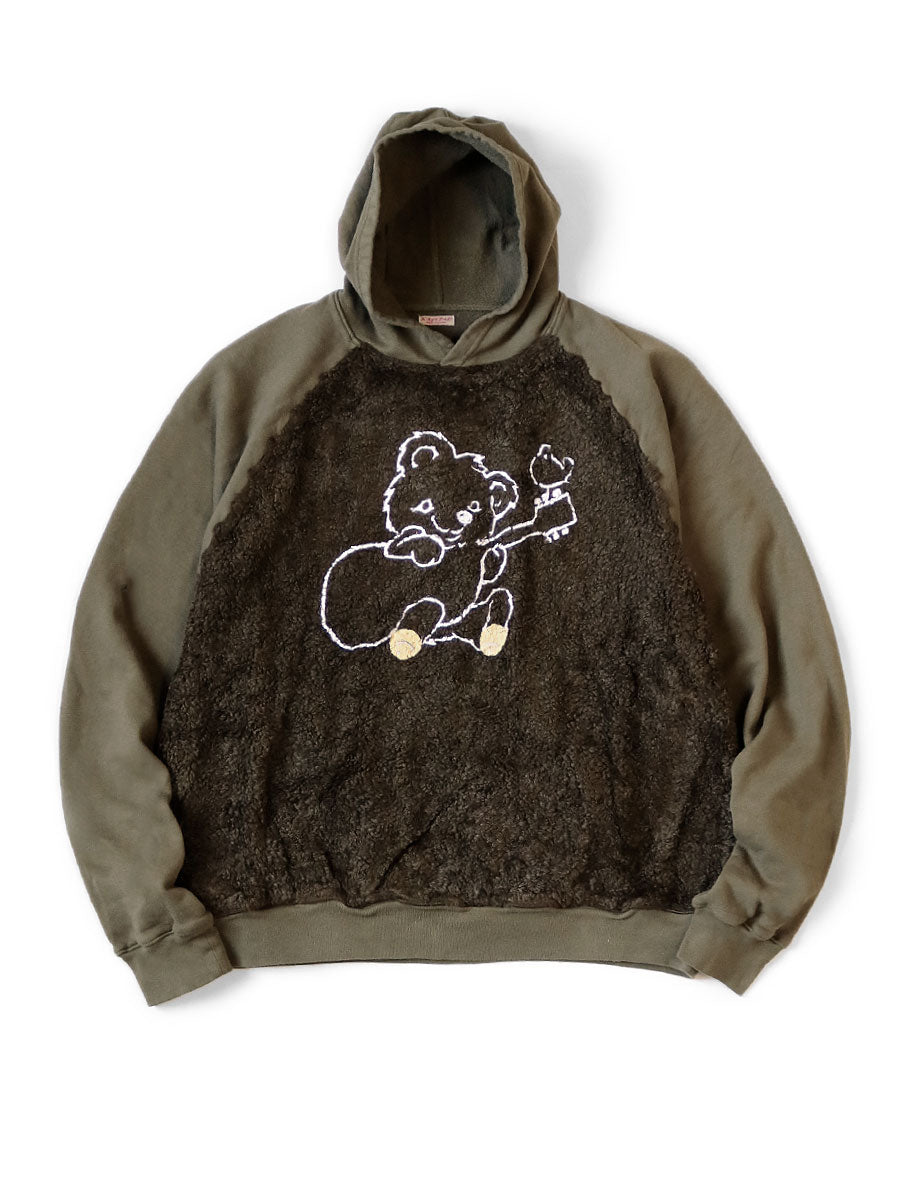 Kapital 30/- Back Fleece x Fur Grizzly Hooded Sweater (Little Bear