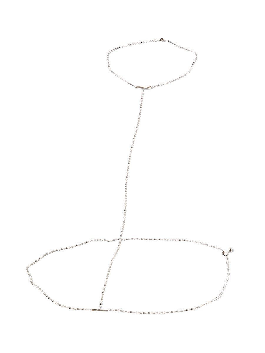 Kapital Brass x Silver Ball Chain Jewel Harness women HARUYAMA