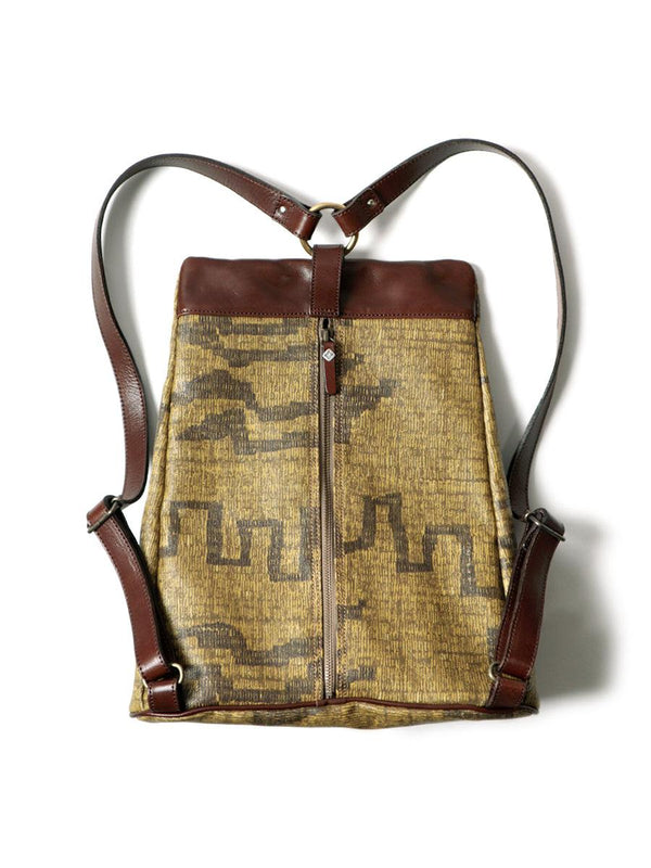 Kapital Hopi basket pattern canvas backpack bag