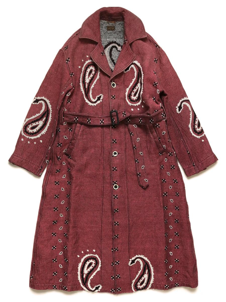 Kapital Rug paisley pattern linen wool dragging coat jacket – HARUYAMA