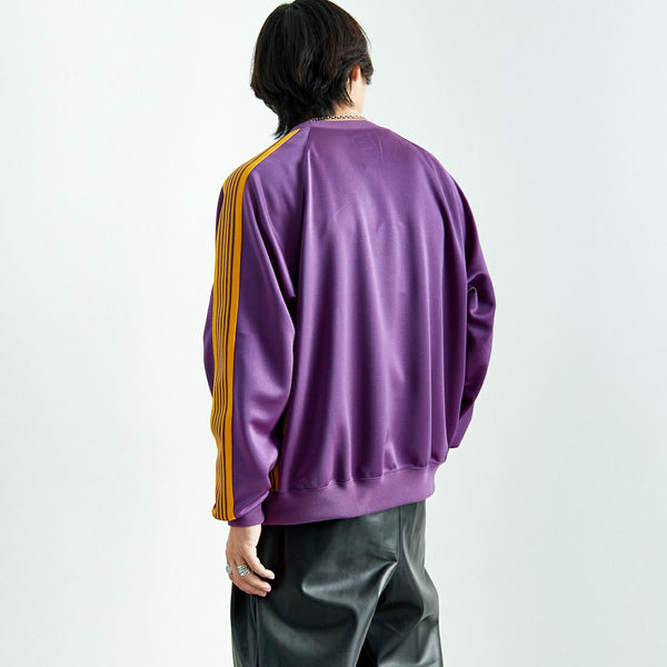 NEEDLES Track Crew Neck Shirt - Poly Smooth 25SS - Purple