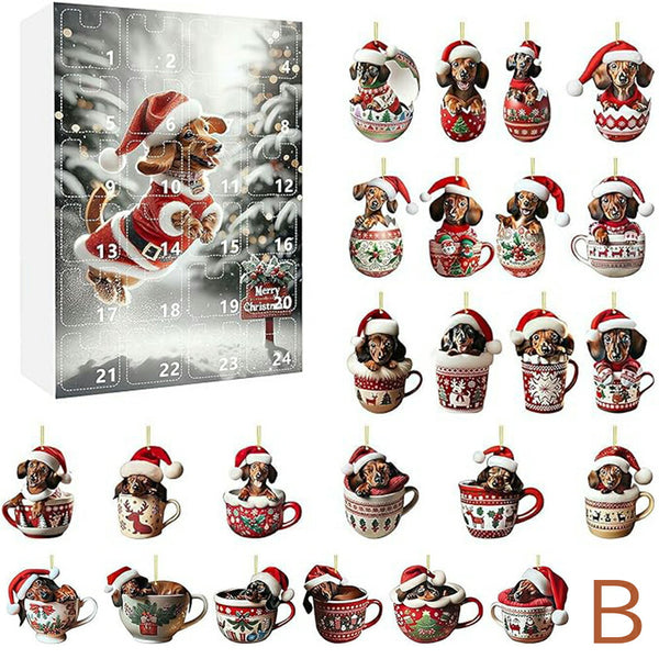LIHAO Advent Calendar 2024 Christmas Pendant Set