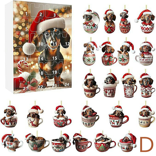 LIHAO Advent Calendar 2024 Christmas Pendant Set