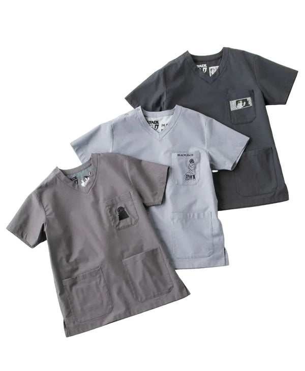 Scrub Canvas Club × BLACK JACK Unisex Scrub Top R77 [Pre-order]