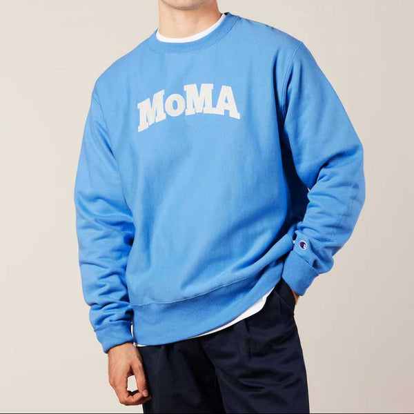 Champion Light Blue Crewneck Sweatshirt MoMA Edition