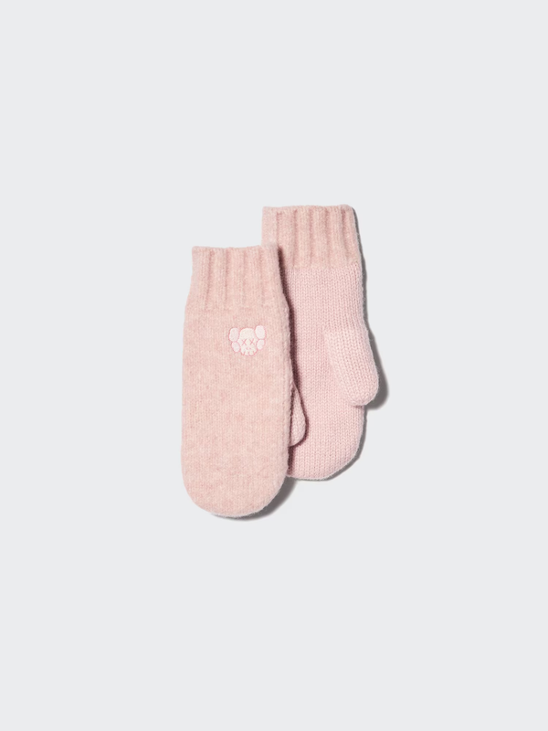 Uniqlo KAWS Winter HEATTECH Soufflé Yarn Knit Mittens