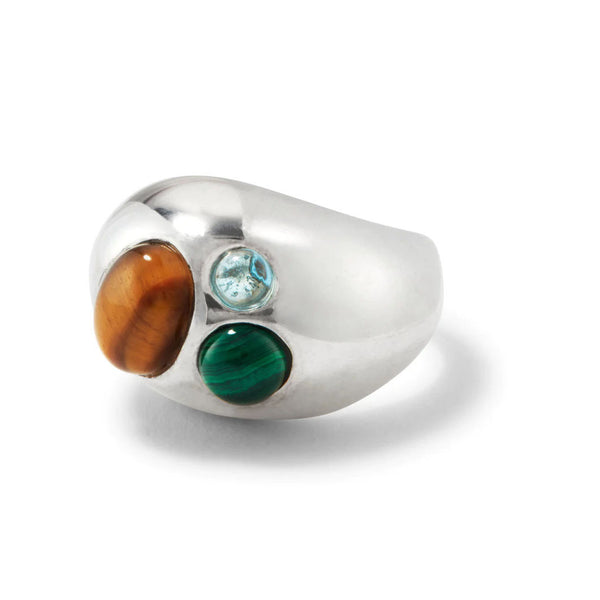 NST Studio Heirloom Gem Bubble Ring Sterling Silver Size 15