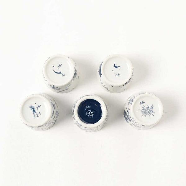 Tadanori Yokoo Skull Ochoko Cup Set – 5 Pieces