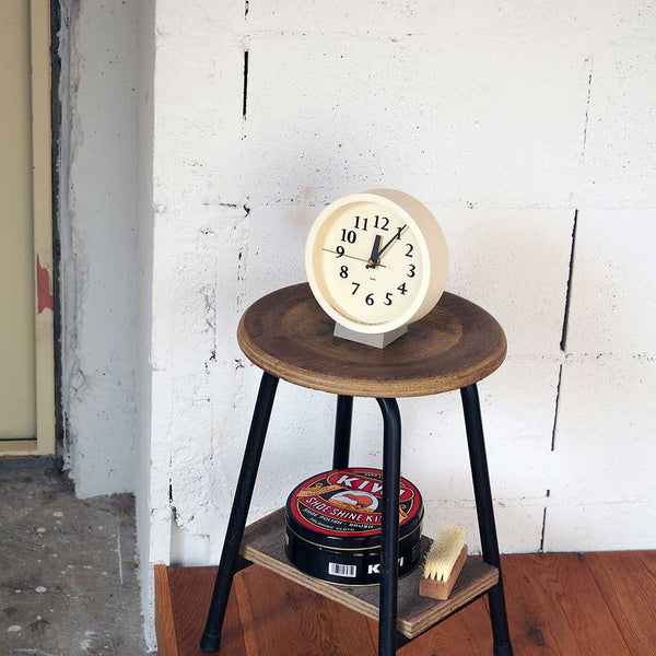 Mikiya Kobayashi M Desk Clock Ivory