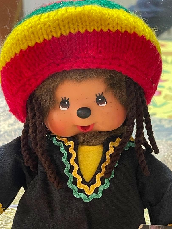 Sekiguchi Monchhichi 50th Anniversary Revival Jamaica Exhibition Limited Plush Doll