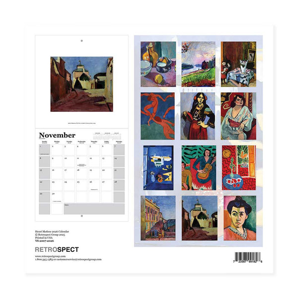 Henri Matisse 2026 Wall Calendar