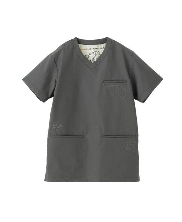 Scrub Canvas Club × WONDER ART Asahiyama Zoo Unisex Scrub Top R69 [Pre-order]