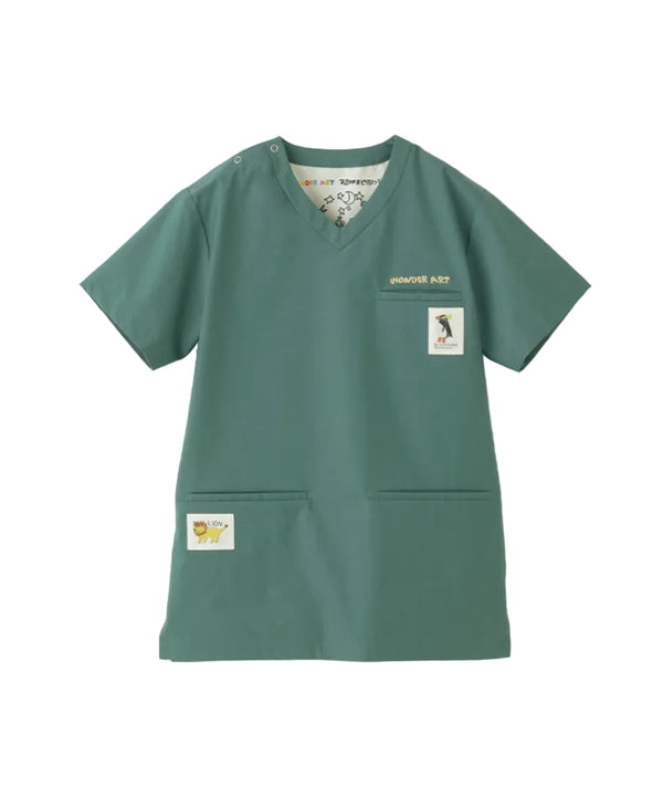 Scrub Canvas Club × WONDER ART Asahiyama Zoo Unisex Scrub Top R69 [Pre-order]