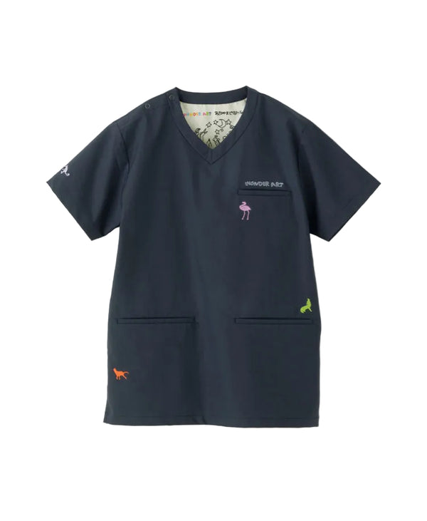 Scrub Canvas Club × WONDER ART Asahiyama Zoo Unisex Scrub Top R69 [Pre-order]