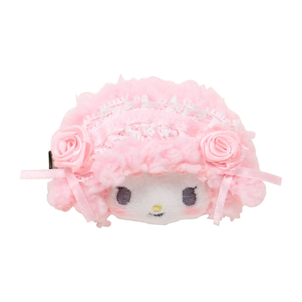 Sanrio Characters Secret Hair Clip (White Frill) Set (Box of 8 Pieces)