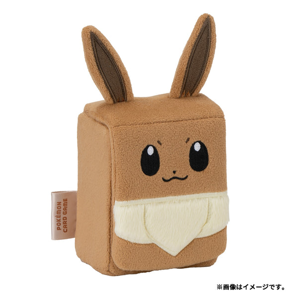 Pokemon Card Game Plush Deck Case Eevee Card Storage Box