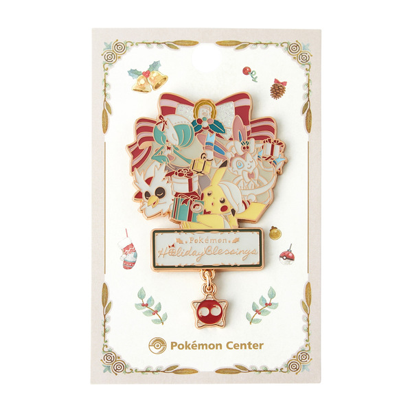 Pokemon Holiday Blessings Logo Pin