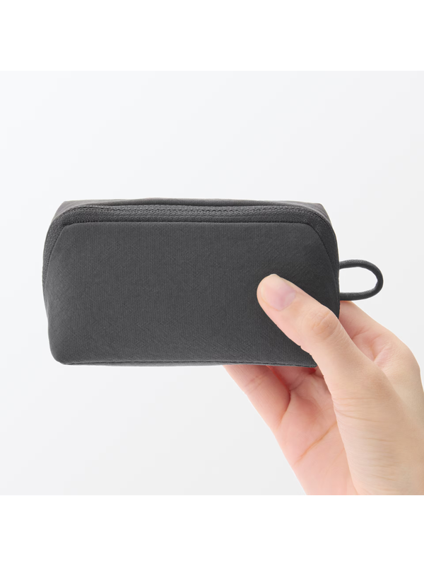 MUJI Wrinkle Nylon Wide Open Pouch Small