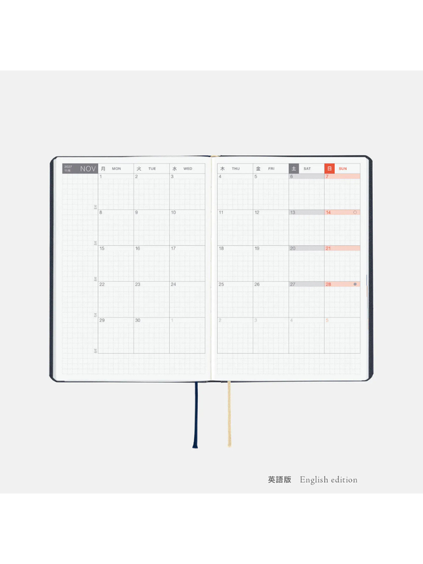 Hobonichi HON A6 2027 Slash Navy Planner