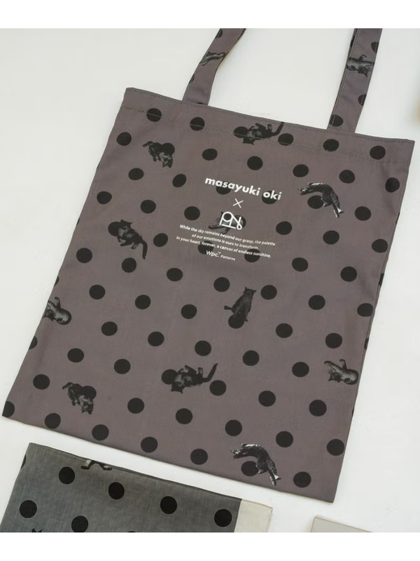Masayuki Oki x Wpc. Waterproof Tote Bag Cat Polka Dot