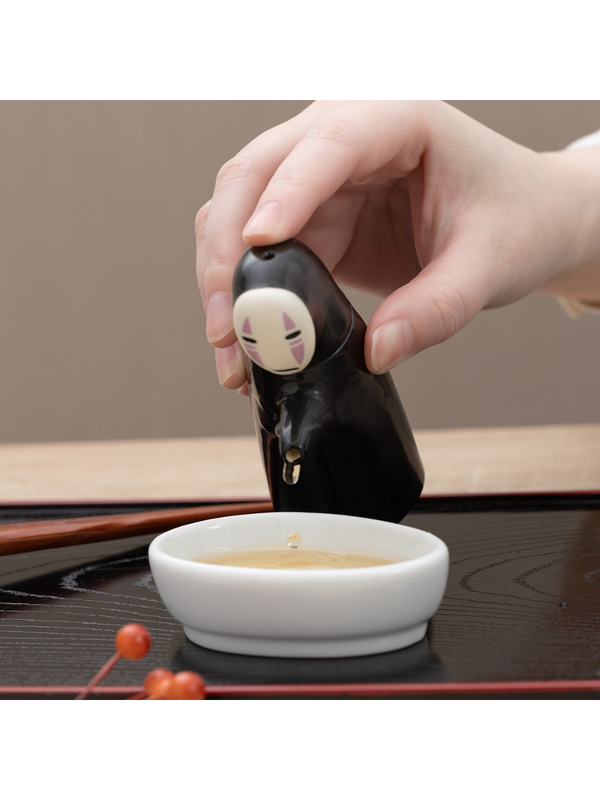No-Face Soy Sauce Dispenser Ceramic Bottle