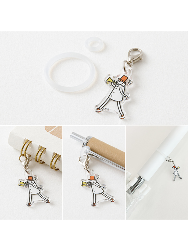 Midori Ojisan B6 Ring Notebook & Acrylic Charm Set (91804435)