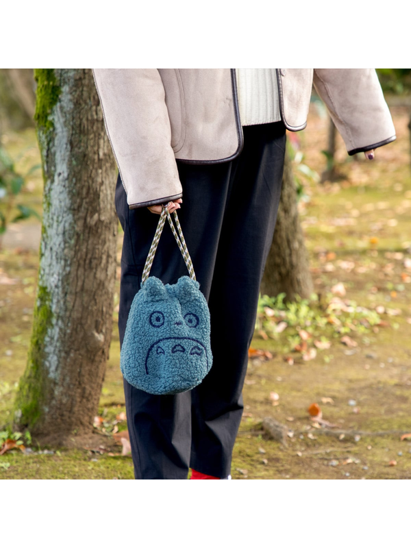 My Neighbor Totoro Medium Totoro Fluffy Drawstring Pouch